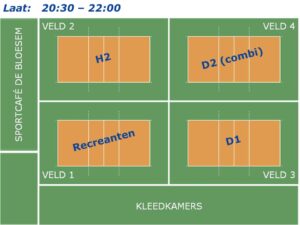 Veldindeling Training - Seizoen 2025-2026 - Laat
